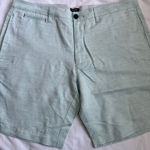 Men’s Light Green Linen Shorts W36– UNTUCKit – Summer Casual